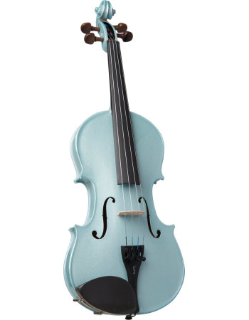 Stentor SR1401LBUE Violin 1/2, Harlequin, Set, light blue