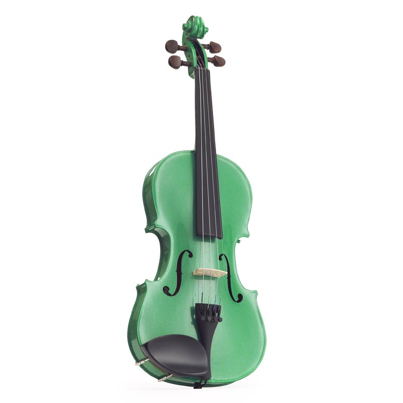 Stentor SR1401SGA Violin 4/4, Harlequin, Set, Green
