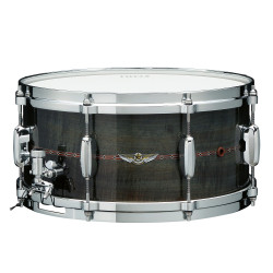 Tama TBS1455D-PBA STAR Bubinga Snare Drum 14" x 5,5" - Pewter Blue Australian Acacia/Chrome HW - Inside & Outside Inlay