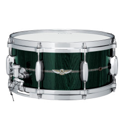 Tama TBS1455S-CDKG STAR Bubinga Snare Drum 14" x 5,5" - Dark Green Cordia/Chrome HW - Outside Inlay