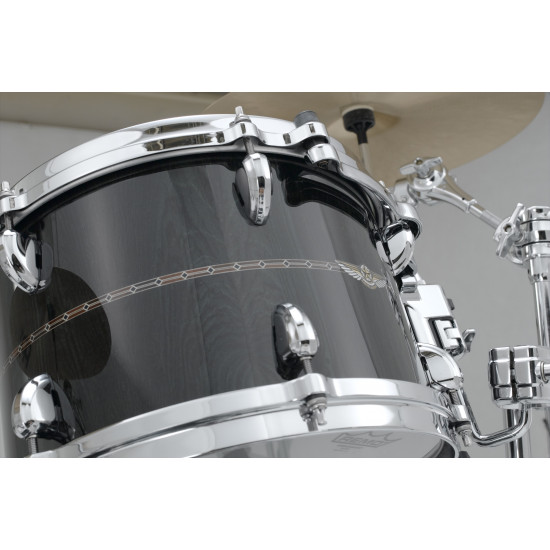 Tama TBT1007S-CDKG STAR Bubinga Rack Tom 10" x 7" - Dark Green Cordia/Chrome HW/Inlay: Only Outside Tama TBT1007S-CDKG STAR Bubinga Rack Tom 10" x 7" - Dark Green Cordia/Chrome HW/Inlay: Only Outside
