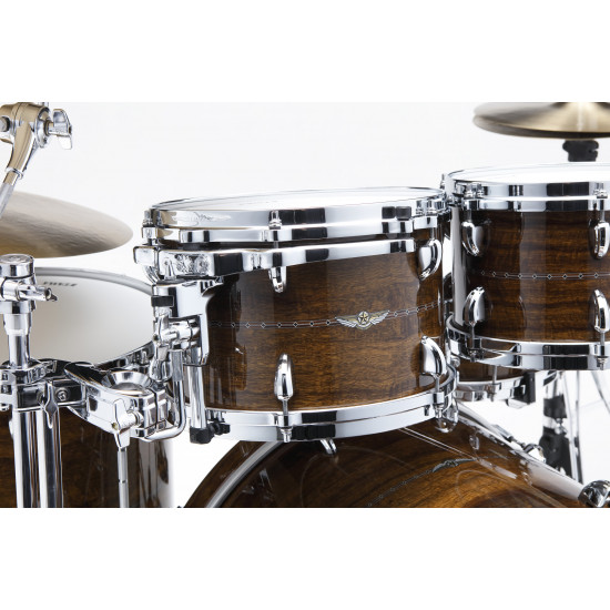Tama TBT1008S-LNTI STAR Bubinga Rack Tom 10" x 8" - Natural Indian Laurel/Chrome HW/Inlay: Only Outside Tama TBT1008S-LNTI STAR Bubinga Rack Tom 10" x 8" - Natural Indian Laurel/Chrome HW/Inlay: Only Outside