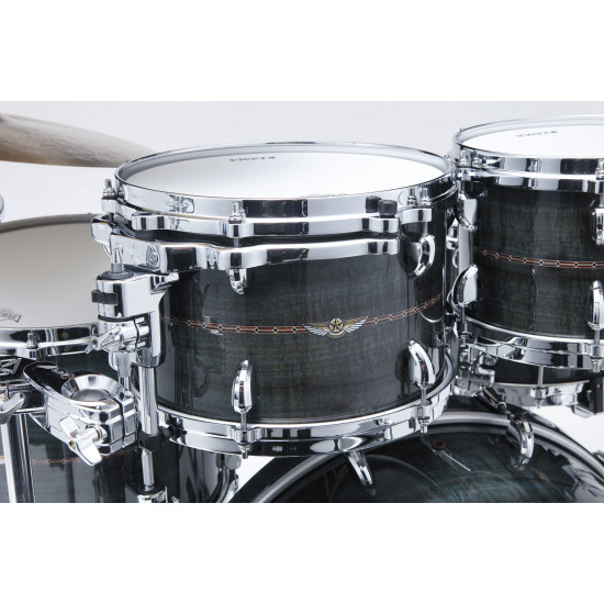 Tama TBT1208S-PBA STAR Bubinga Rack Tom 12" x 8" - Pewter Blue Australian Acacia/Chrome HW/Inlay: Only Outside Tama TBT1208S-PBA STAR Bubinga Rack Tom 12" x 8" - Pewter Blue Australian Acacia/Chrome HW/Inlay: Only Outside