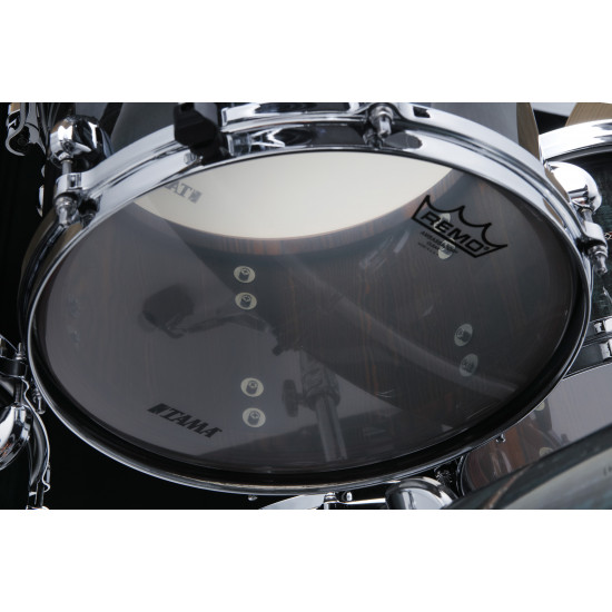 Tama TBT1208S-PBA STAR Bubinga Rack Tom 12" x 8" - Pewter Blue Australian Acacia/Chrome HW/Inlay: Only Outside Tama TBT1208S-PBA STAR Bubinga Rack Tom 12" x 8" - Pewter Blue Australian Acacia/Chrome HW/Inlay: Only Outside