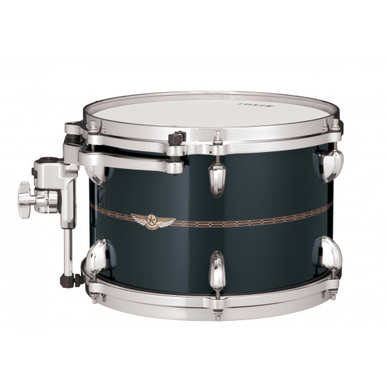 Tama TBT1208S-SKB STAR Bubinga Rack Tom 12" x 8" - Smoky Black/Chrome HW/Inlay: Only Outside Tama TBT1208S-SKB STAR Bubinga Rack Tom 12" x 8" - Smoky Black/Chrome HW/Inlay: Only Outside