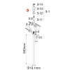 Tama 1B-HC82W3 Upper Tube Assembly for HC82W