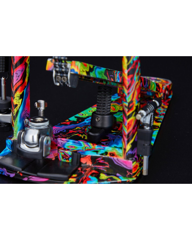 Tama 1B-HP900PWMPR 50th Limited Iron Cobra Power Glide Twin Pedal - Marble Psychedelic Rainbow Finish