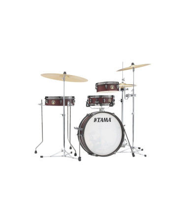Tama 1B-LJK48PBNBW Club-Jam Pancake Shell Kit 4 pcs - Burgundy Walnut Wrap/Chrome HW