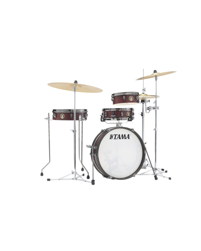 Tama 1B-LJK48PBNBW Club-Jam Pancake Shell Kit 4 pcs - Burgundy Walnut Wrap/Chrome HW