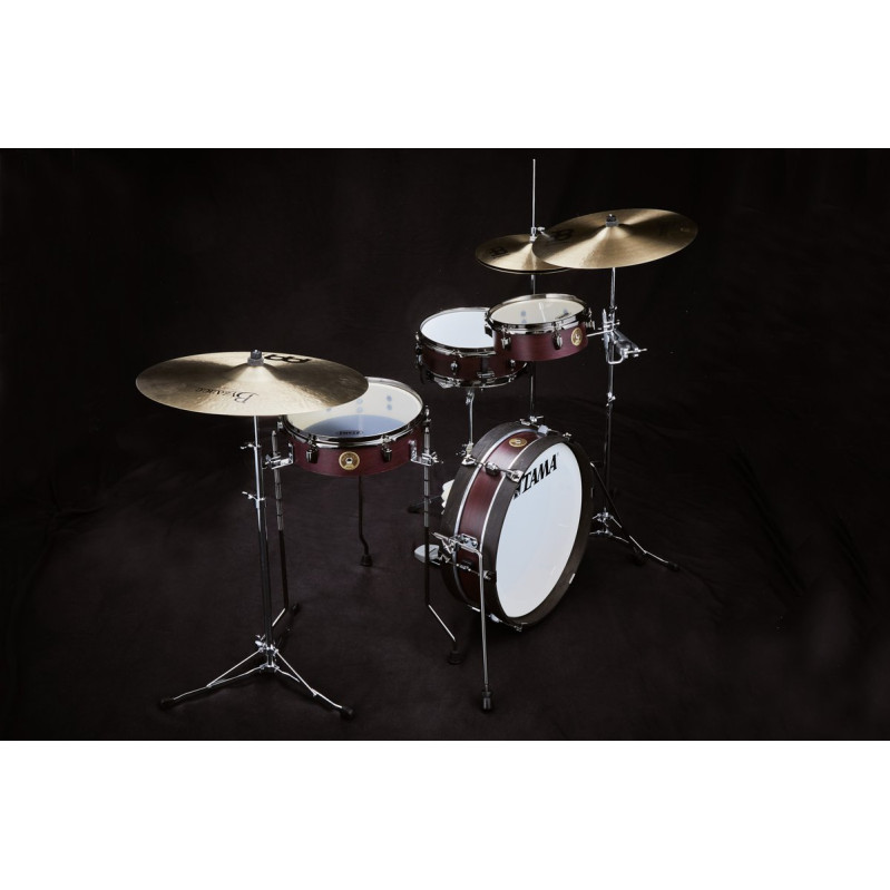 Tama 1B-LJK48PBNBW Club-Jam Pancake Shell Kit 4 pcs - Burgundy Walnut Wrap/Chrome HW