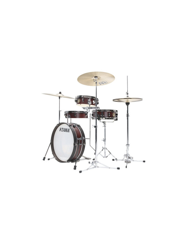 Tama 1B-LJK48PBNBW Club-Jam Pancake Shell Kit 4 pcs - Burgundy Walnut Wrap/Chrome HW