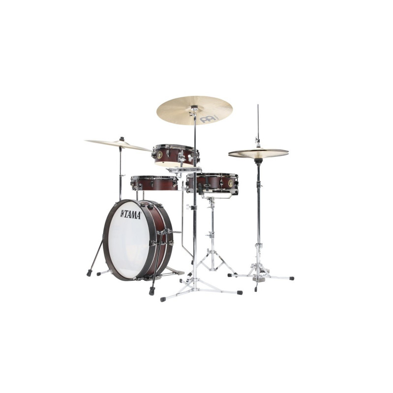 Tama 1B-LJK48PBNBW Club-Jam Pancake Shell Kit 4 pcs - Burgundy Walnut Wrap/Chrome HW