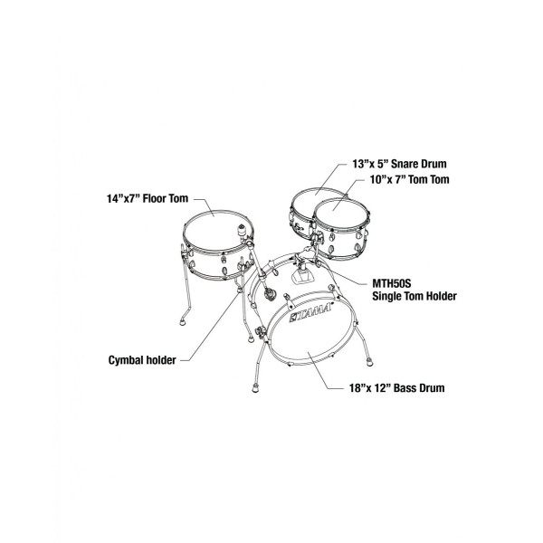 Tama 1B-LJK48PBNBW Club-Jam Pancake Shell Kit 4 pcs - Burgundy Walnut Wrap/Chrome HW
