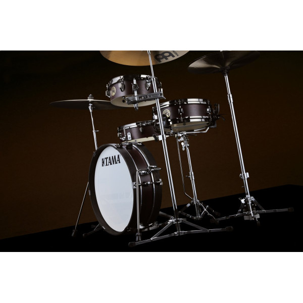 Tama 1B-LJK48PBNBW Club-Jam Pancake Shell Kit 4 pcs - Burgundy Walnut Wrap/Chrome HW