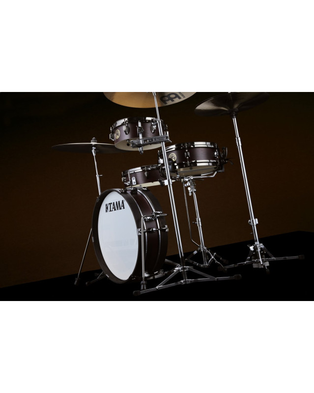 Tama 1B-LJK48PBNBW Club-Jam Pancake Shell Kit 4 pcs - Burgundy Walnut Wrap/Chrome HW