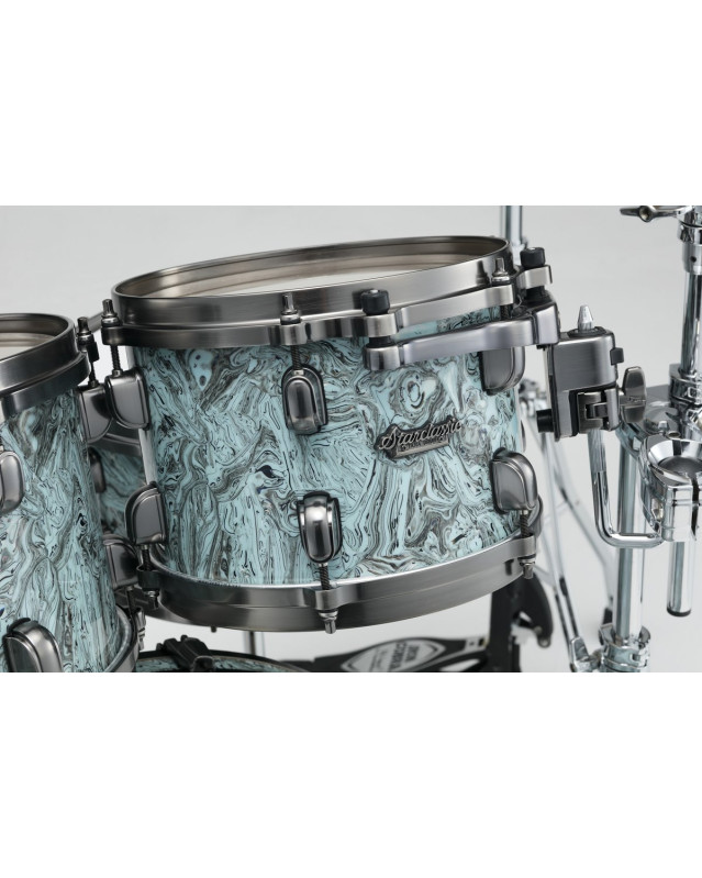 Tama 1B-MR32CZUSSL Starclassic Maple Duracover Wrap Shell Kit 3 pcs - Sky Blue Swirl/Smoked Black Nickel HW