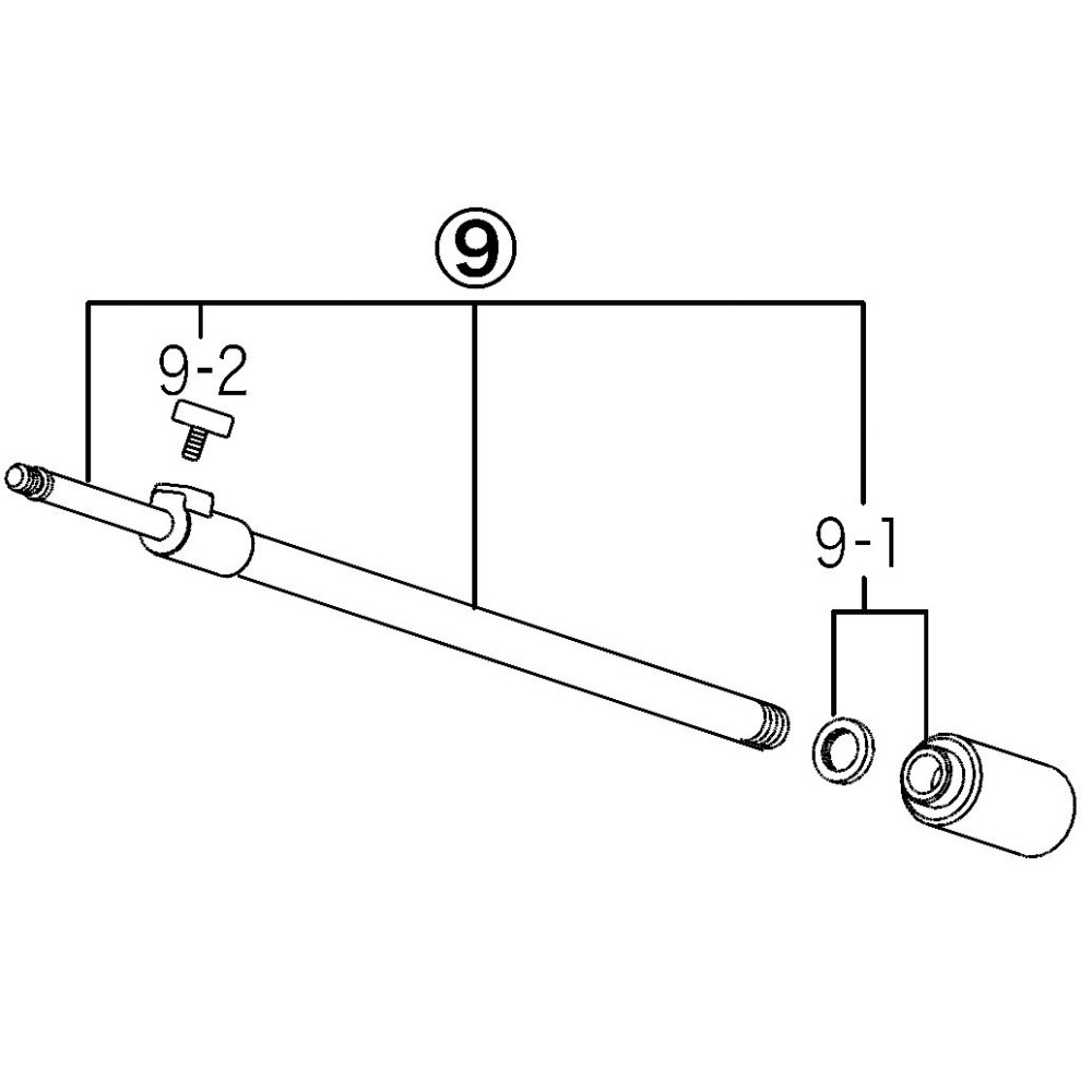 Tama 1B-MS736B-1B Boom Pipe (Telescoping) for MS736BK/MS736LBK/MS736RELBK/MS736RBK