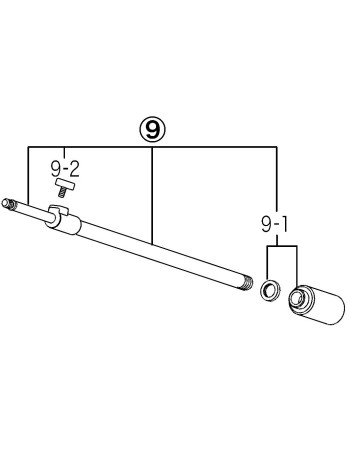 Tama 1B-MS736B-1B Boom Pipe (Telescoping) for MS736BK/MS736LBK/MS736RELBK/MS736RBK