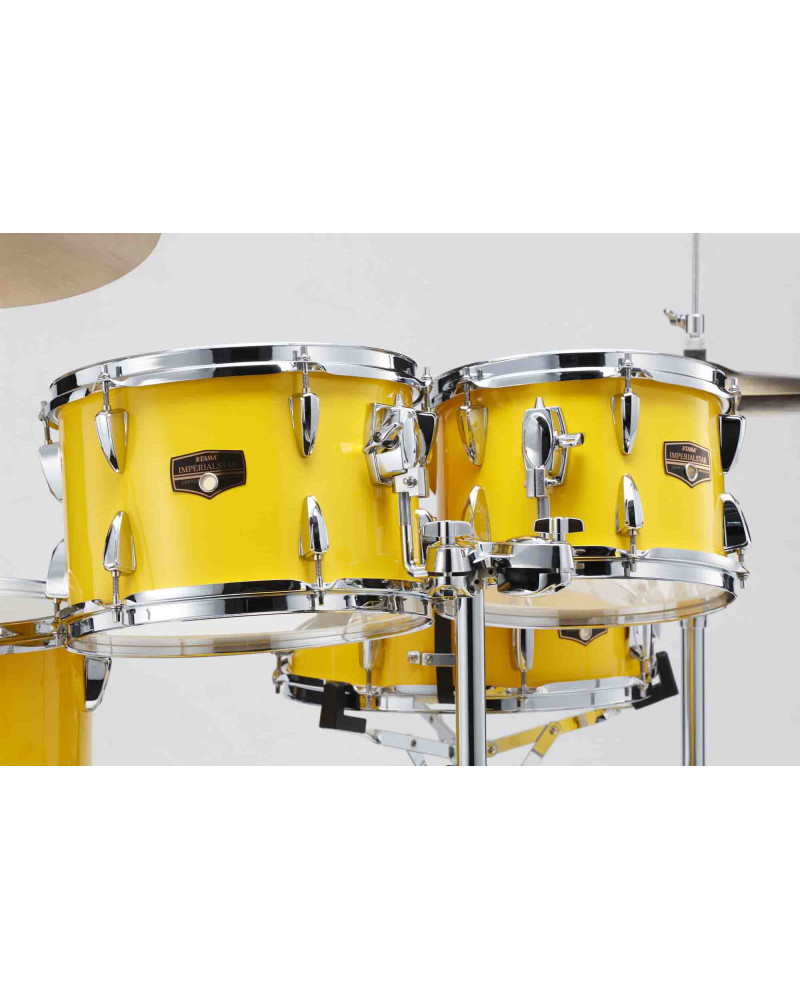 Tama IP58H6W-ELY Imperialstar Drum Set 5 pcs - Electric Yellow/Chrome HW + MEINL Cymbals HCS Cymbal Kit/Stage Master Double-Braced Hardware Kit