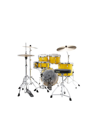 Tama IP58H6W-ELY Imperialstar Drum Set 5 pcs - Electric Yellow/Chrome HW + MEINL Cymbals HCS Cymbal Kit/Stage Master Double-Braced Hardware Kit