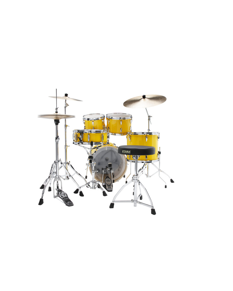 Tama IP58H6W-ELY Imperialstar Drum Set 5 pcs - Electric Yellow/Chrome HW + MEINL Cymbals HCS Cymbal Kit/Stage Master Double-Braced Hardware Kit