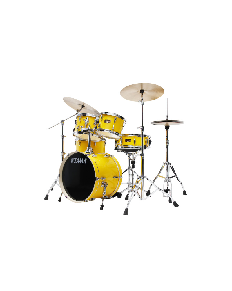 Tama IP58H6W-ELY Imperialstar Drum Set 5 pcs - Electric Yellow/Chrome HW + MEINL Cymbals HCS Cymbal Kit/Stage Master Double-Braced Hardware Kit