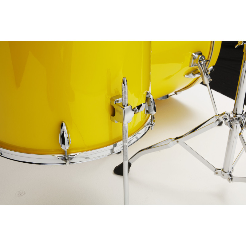 Tama IP62H6W-ELY Imperialstar Drum Set 5 pcs - Electric Yellow/Chrome HW + MEINL Cymbals HCS Cymbal Kit/Stage Master Double-Braced Hardware Kit