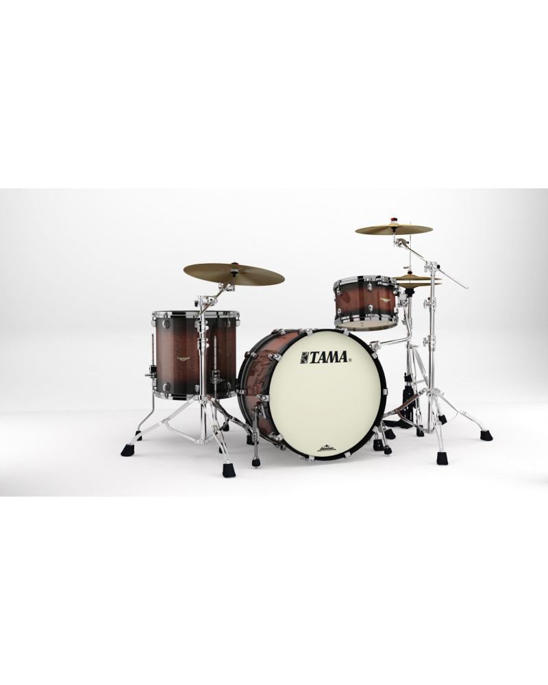 Tama ME32CZBS-VTBV Starclassic Maple Exotic Shell Kit 3 pcs - Tobacco Sunburst Movingui/Black Nickel HW