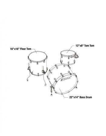 Tama ME32CZBS-VTBV Starclassic Maple Exotic Shell Kit 3 pcs - Tobacco Sunburst Movingui/Black Nickel HW