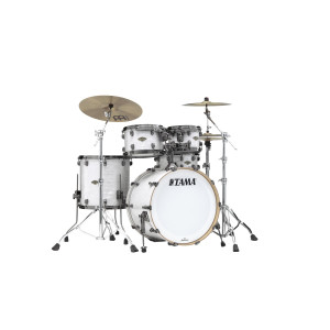 Tama WBR42TBNS-WPL Starclassic Walnut/Birch Duracover Wrap Shell Kit 4 pcs - White Pearl/Black Nickel HW