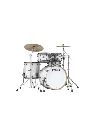 Tama WBR42TBNS-WPL Starclassic Walnut/Birch Duracover Wrap Shell Kit 4 pcs - White Pearl/Black Nickel HW