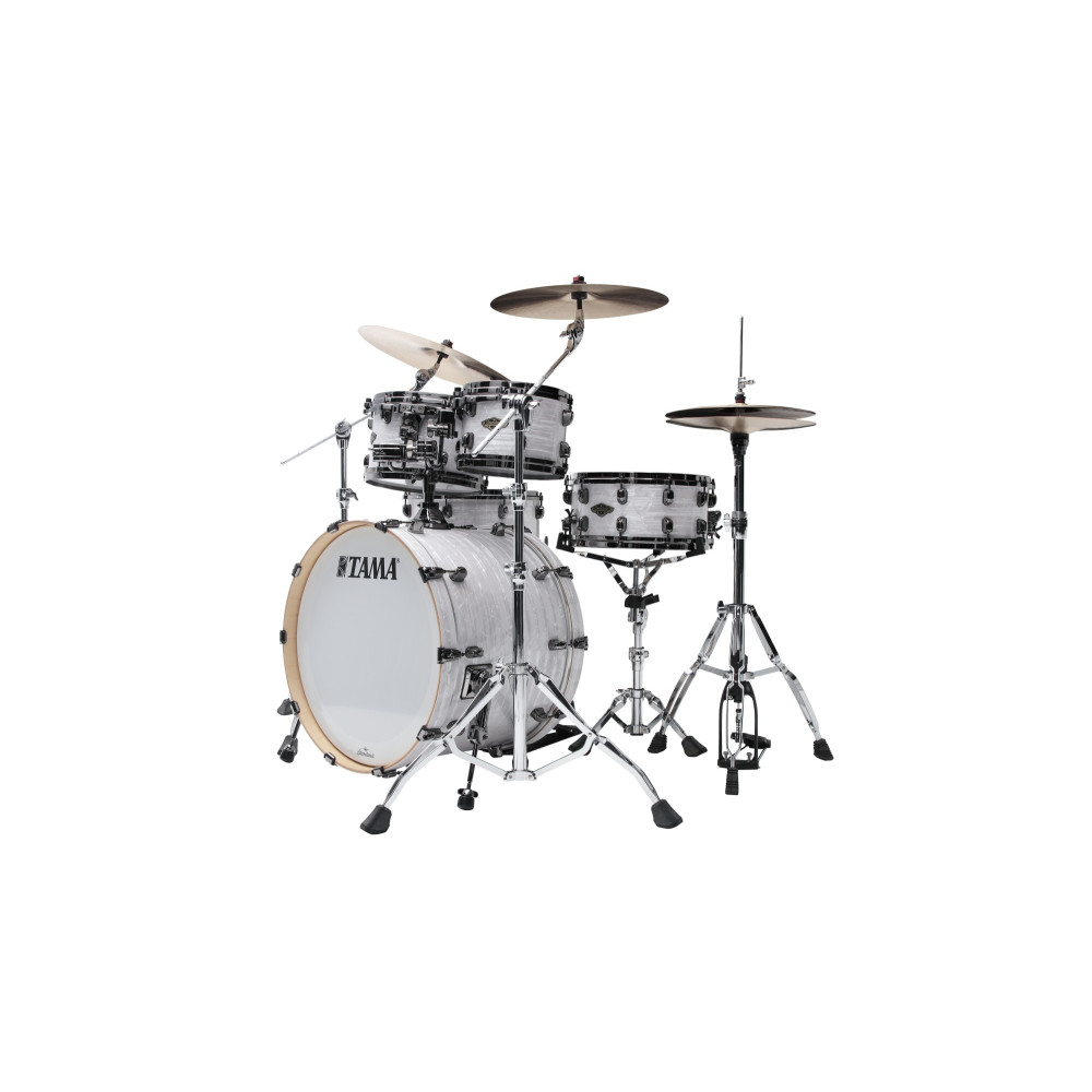Tama WBR42TBNS-WPL Starclassic Walnut/Birch Duracover Wrap Shell Kit 4 pcs - White Pearl/Black Nickel HW