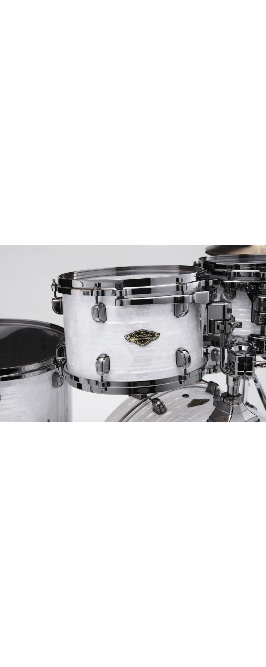Tama WBR42TBNS-WPL Starclassic Walnut/Birch Duracover Wrap Shell Kit 4 pcs - White Pearl/Black Nickel HW