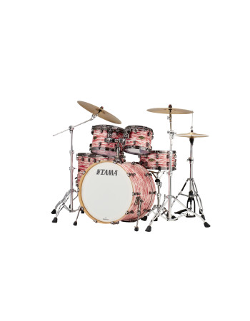 Tama WBR52LBNS-RWO Starclassic Walnut/Birch Duracover Wrap Shell Kit 5 pcs - Red & White Oyster/Black Nickel HW