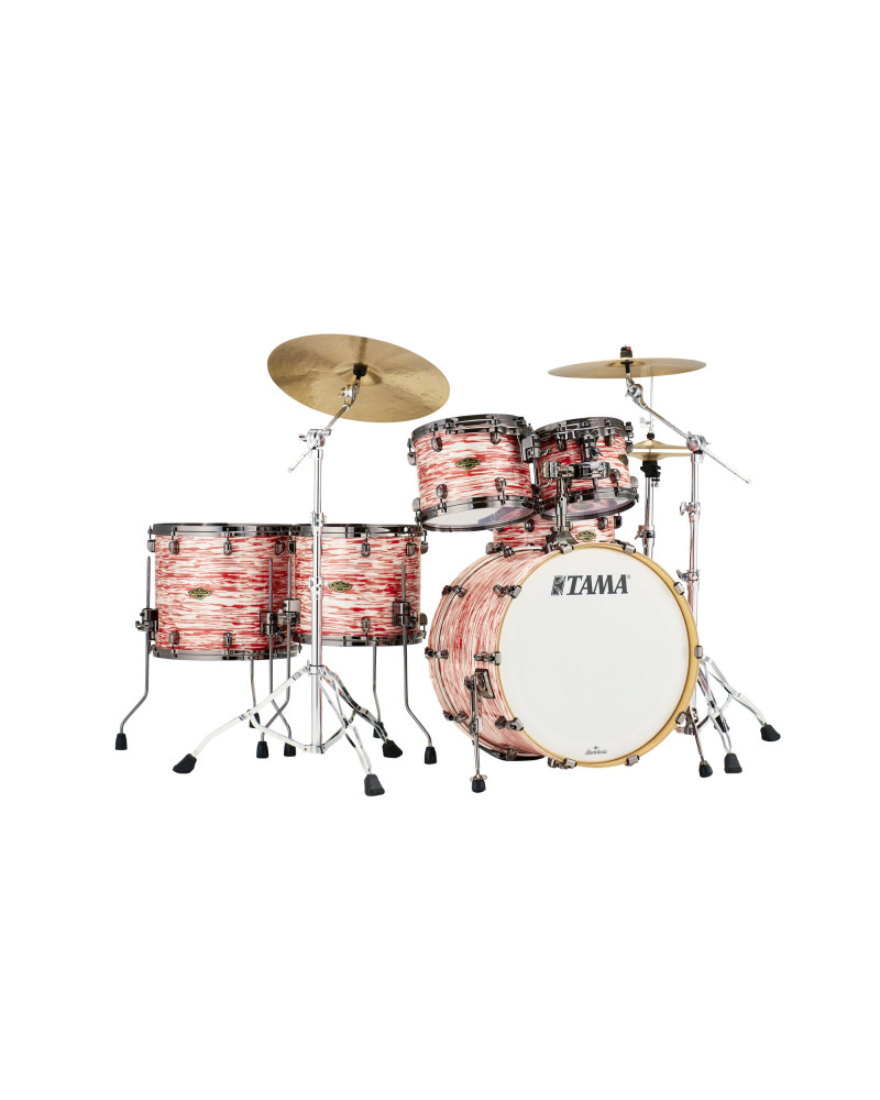 Tama WBR52LBNS-RWO Starclassic Walnut/Birch Duracover Wrap Shell Kit 5 pcs - Red & White Oyster/Black Nickel HW