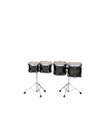 Tama CCLT4M-TPB Mid-Pitched Concert Tom Set 4 pcs. - Transparent Black Burst/Chrome HW