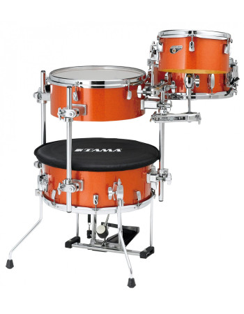 Tama CJB46C-BOS Cocktail-Jam Drum Set 4 pcs - Bright Orange Sparkle/Chrome HW + Bag