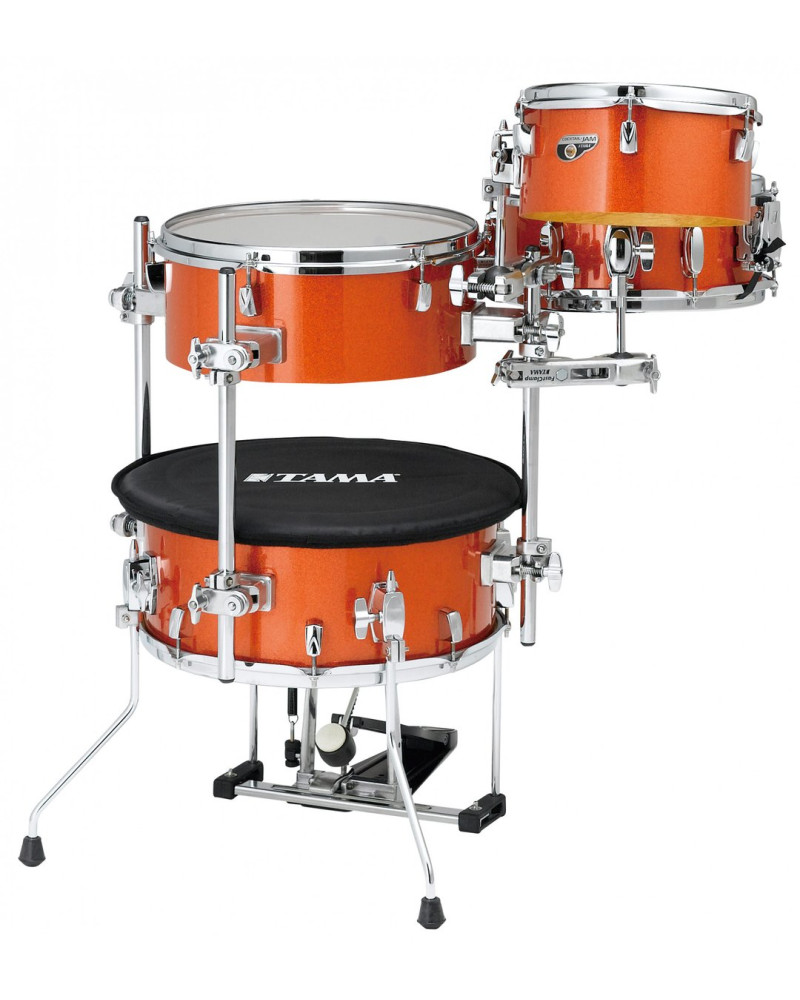 Tama CJB46C-BOS Cocktail-Jam Drum Set 4 pcs - Bright Orange Sparkle/Chrome HW + Bag