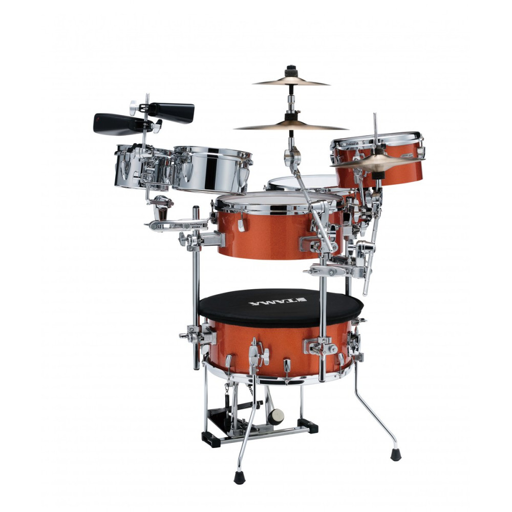 Tama CJB46C-BOS Cocktail-Jam Drum Set 4 pcs - Bright Orange Sparkle/Chrome HW + Bag