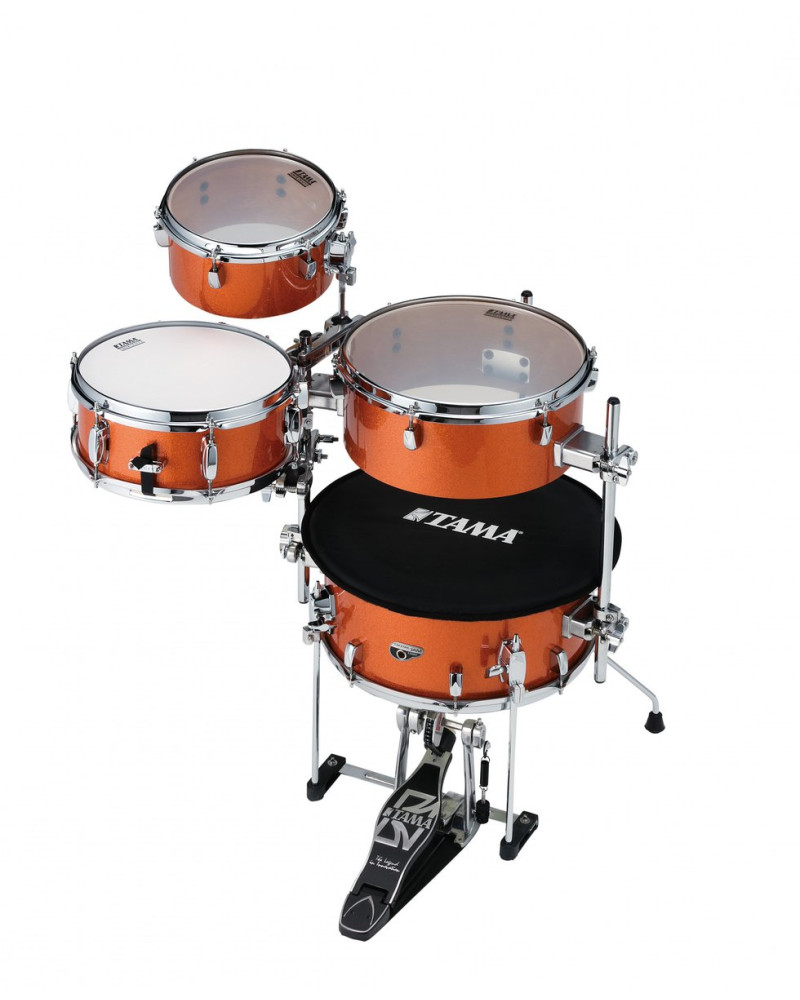 Tama CJB46C-BOS Cocktail-Jam Drum Set 4 pcs - Bright Orange Sparkle/Chrome HW + Bag