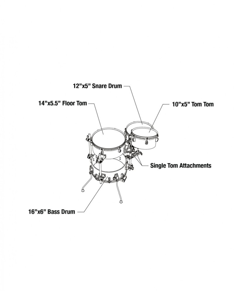 Tama CJB46C-ISP Cocktail-Jam Drum Set 4 pcs - Indigo Sparkle/Chrome HW + Bag