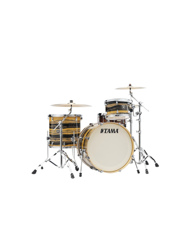 Tama CK32RZ-NET Superstar Classic Drum Set 3 pcs - Natural Ebony Tiger Wrap/Chrome HW + SM5W Hardware Kit
