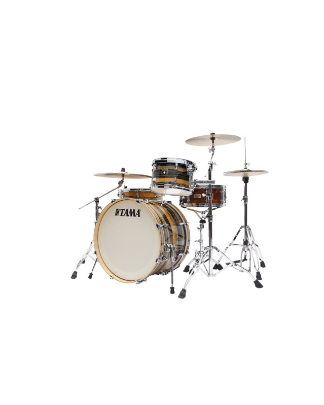 Tama CK32RZ-NET Superstar Classic Drum Set 3 pcs - Natural Ebony Tiger Wrap/Chrome HW + SM5W Hardware Kit