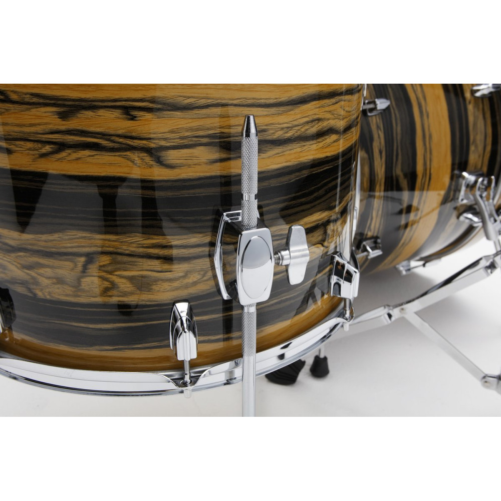 Tama CK32RZ-NET Superstar Classic Drum Set 3 pcs - Natural Ebony Tiger Wrap/Chrome HW + SM5W Hardware Kit