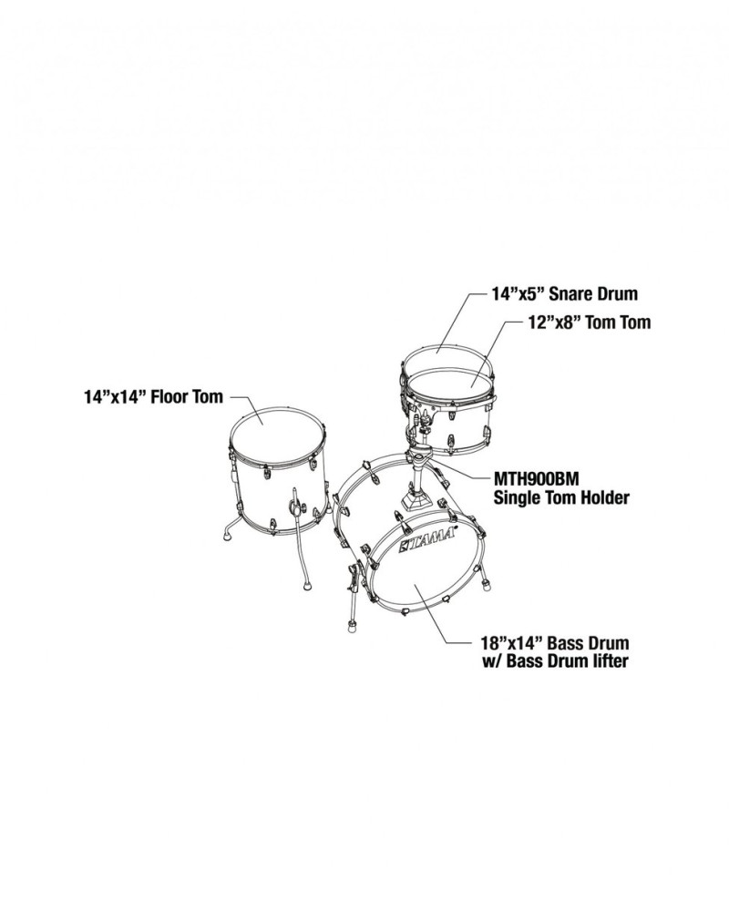 Tama CK48S-DRP Superstar Classic Shell Kit 4 pcs - Dark Red Sparkle/Chrome HW