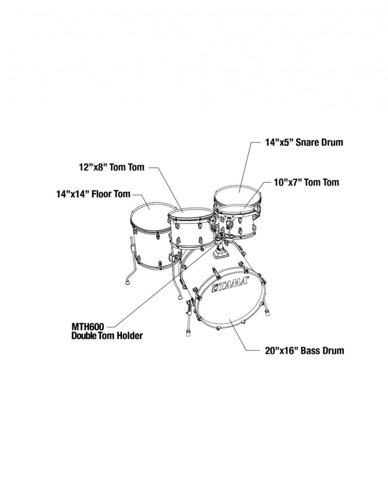 Tama CK50R-ISP Superstar Classic Drum Set 5 pcs - Indigo Sparkle/Chrome HW + SM5W Hardware Kit