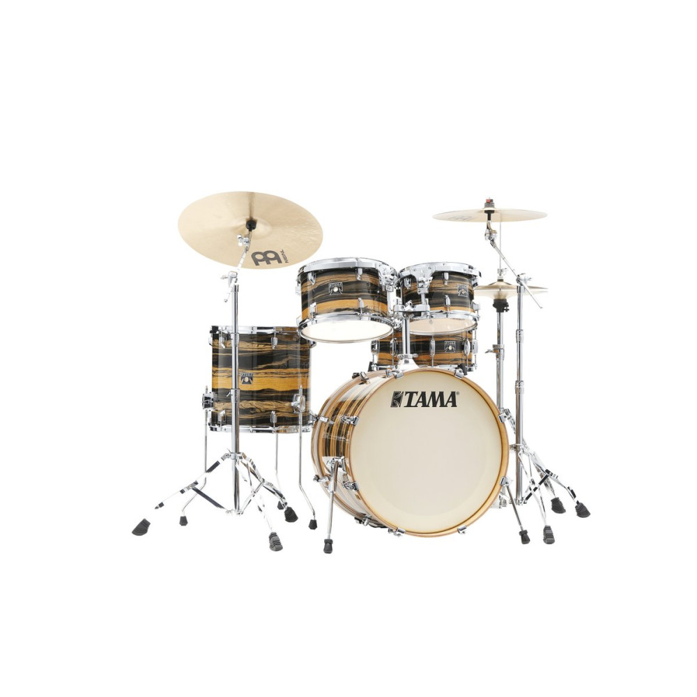 Tama CK50R-NET Superstar Classic Drum Set 5 pcs - Natural Ebony Tiger Wrap/Chrome HW + SM5W Hardware Kit