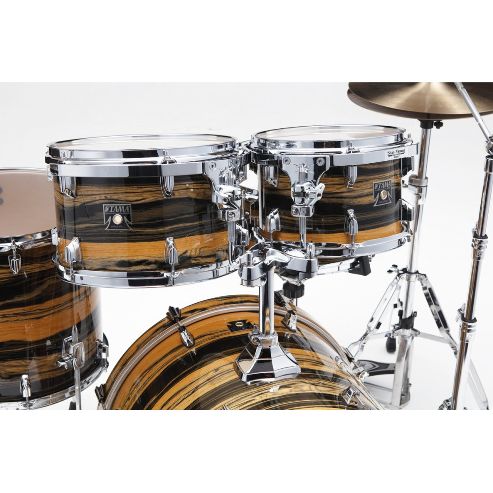 Tama CK50R-NET Superstar Classic Drum Set 5 pcs - Natural Ebony Tiger Wrap/Chrome HW + SM5W Hardware Kit