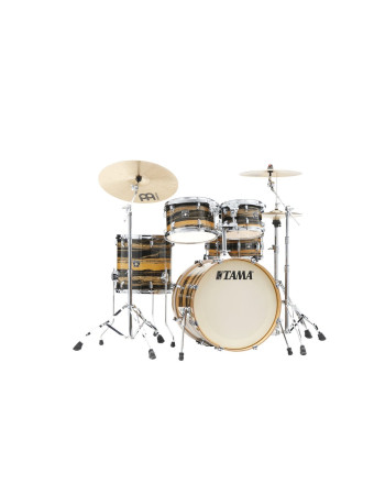 Tama CK50RS-NET Superstar Classic Shell Kit 5 pcs - Natural Ebony Tiger Wrap/Chrome HW
