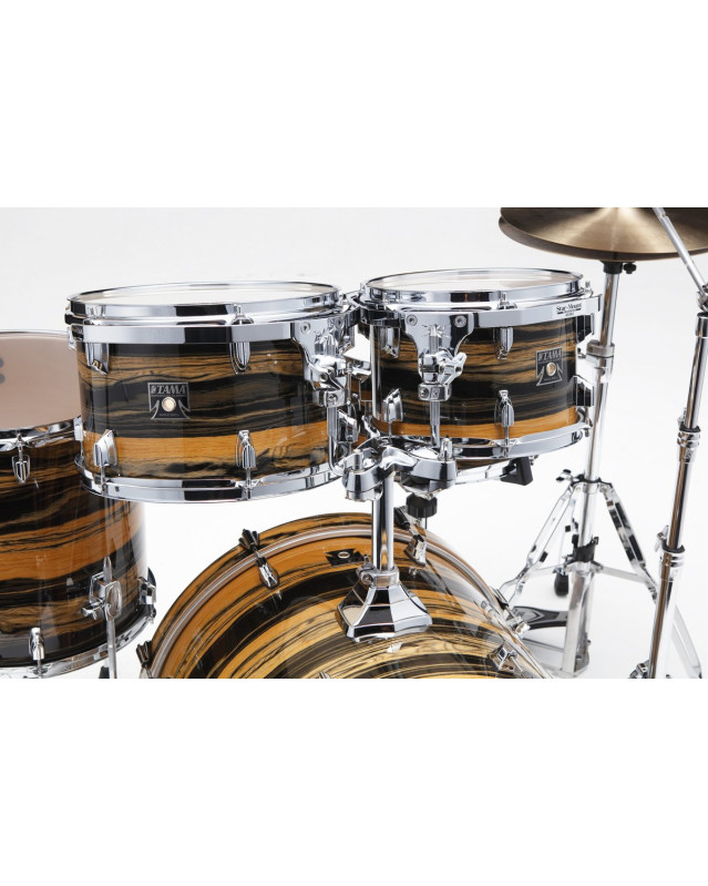 Tama CK50RS-NET Superstar Classic Shell Kit 5 pcs - Natural Ebony Tiger Wrap/Chrome HW